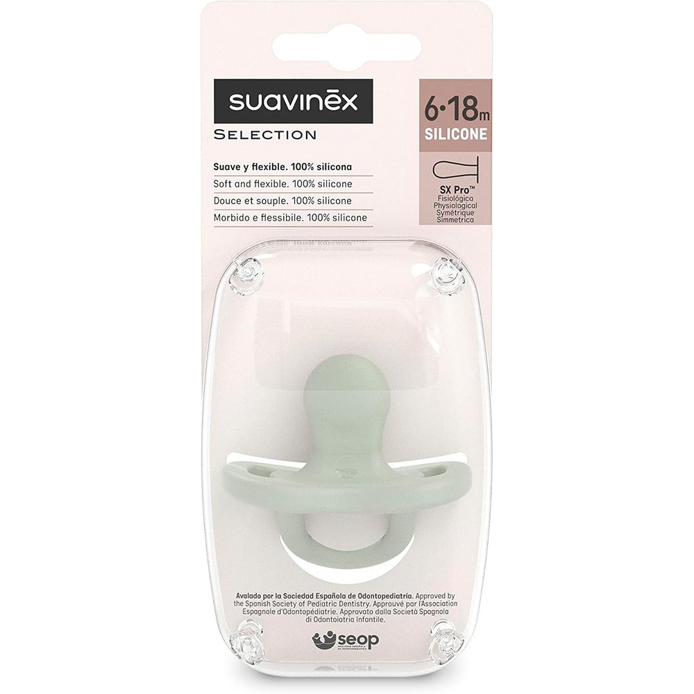 Suavinex Colour Essence Succhietto In Silicone Tettarella Fisiologica Sx Pro 6-18 Mesi