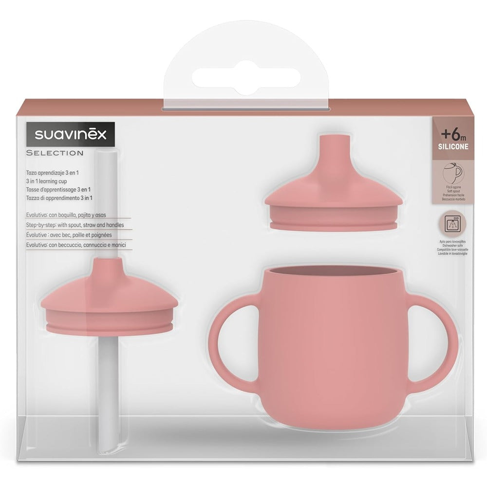 Suavinex Colour Essence Tazza Evolutiva 3 In 1 In Silicone Nude 6+ Mesi
