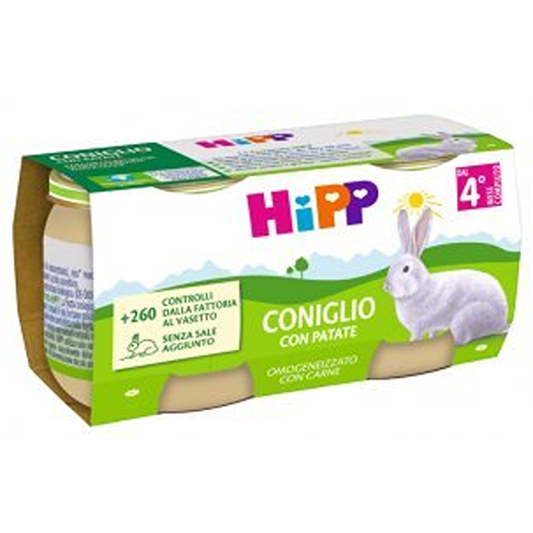 HiPP Omogeneizzato Coniglio Con Patate 2X80 gr