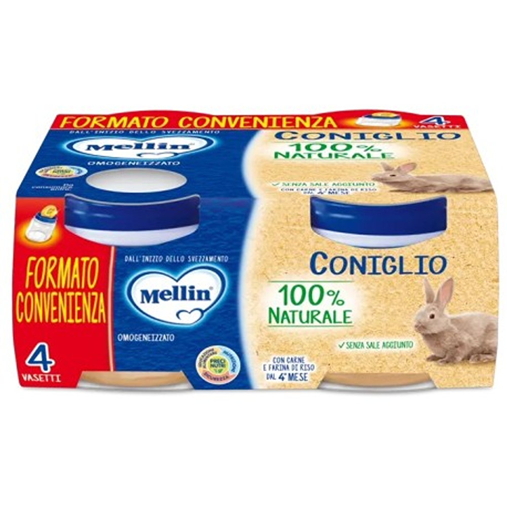 Mellin Omogeneizzato Coniglio 4x80 gr