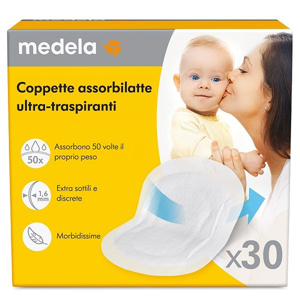 Medela Coppette Assorbilatte Ultratraspiranti 30 Pezzi