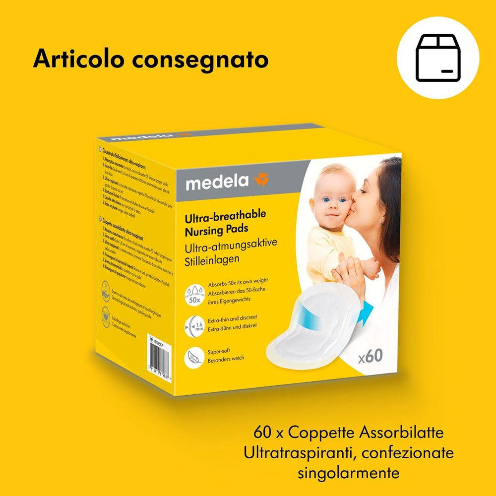Medela Coppette Assorbilatte Ultratraspiranti 60 Pezzi