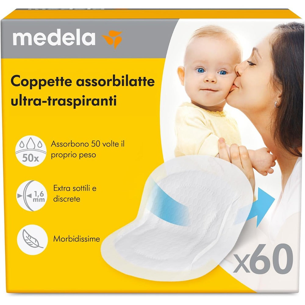 Medela Coppette Assorbilatte Ultratraspiranti 60 Pezzi