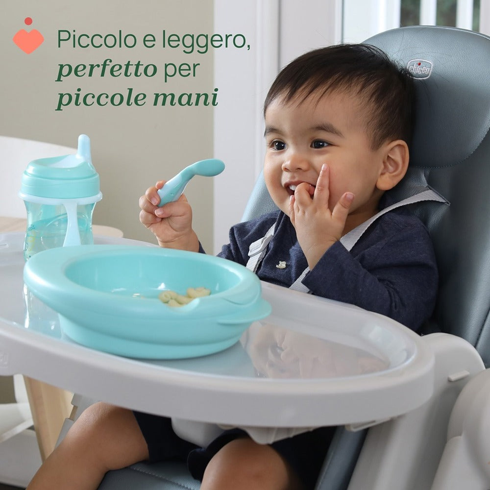 Chicco Primo Cucchiaio Angolato Azzurro 8+ Mesi
