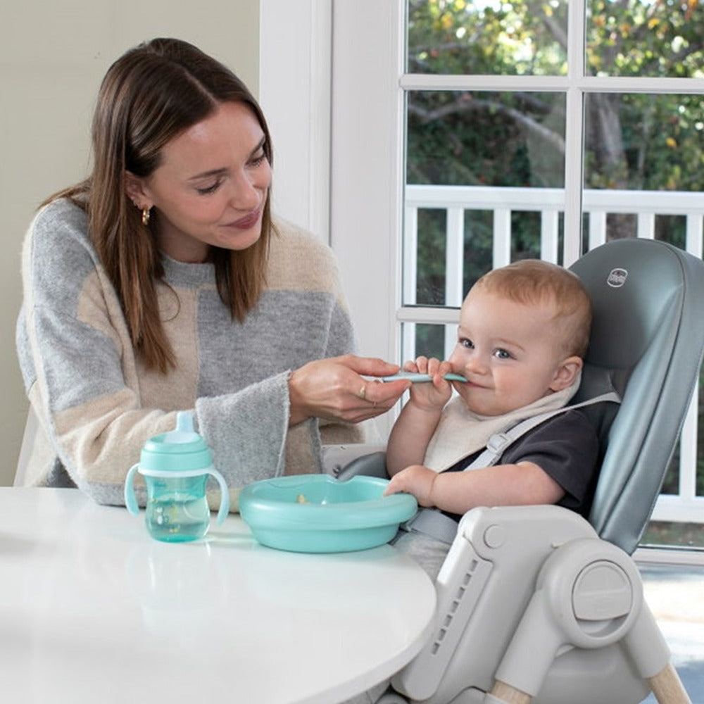 Chicco Primo Cucchiaio Angolato Azzurro 8+ Mesi