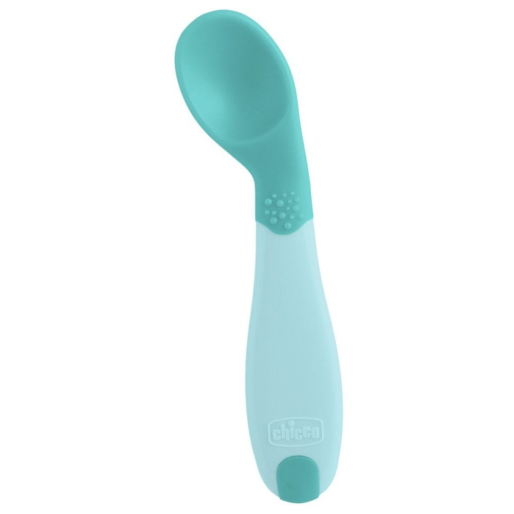Chicco Primo Cucchiaio Angolato Azzurro 8+ Mesi