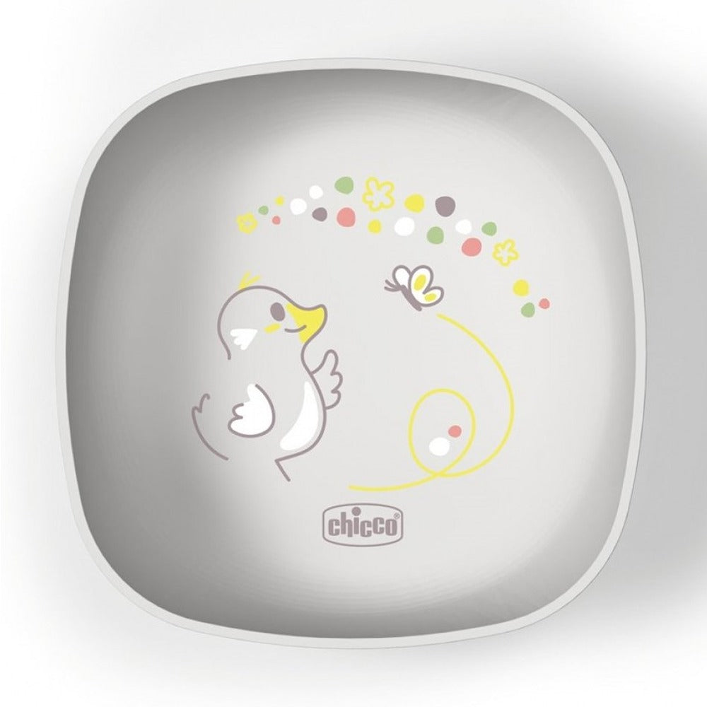 Chicco Ciotola Con Coperchio In Silicone Grigio 6+ Mesi