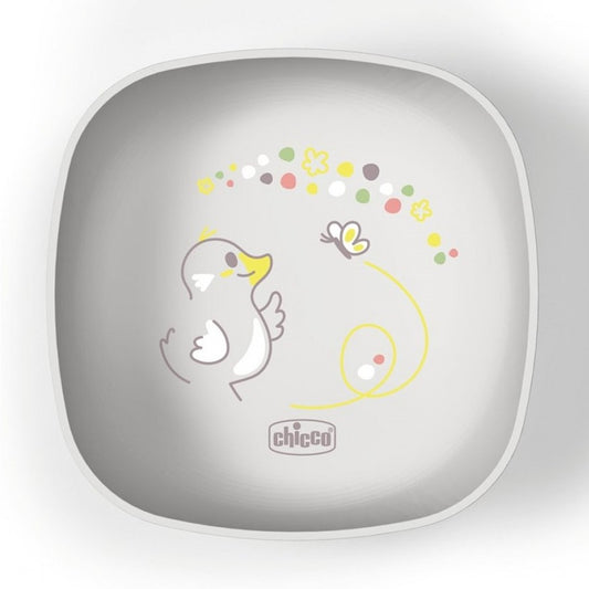 Chicco Ciotola Con Coperchio In Silicone Grigio 6+ Mesi