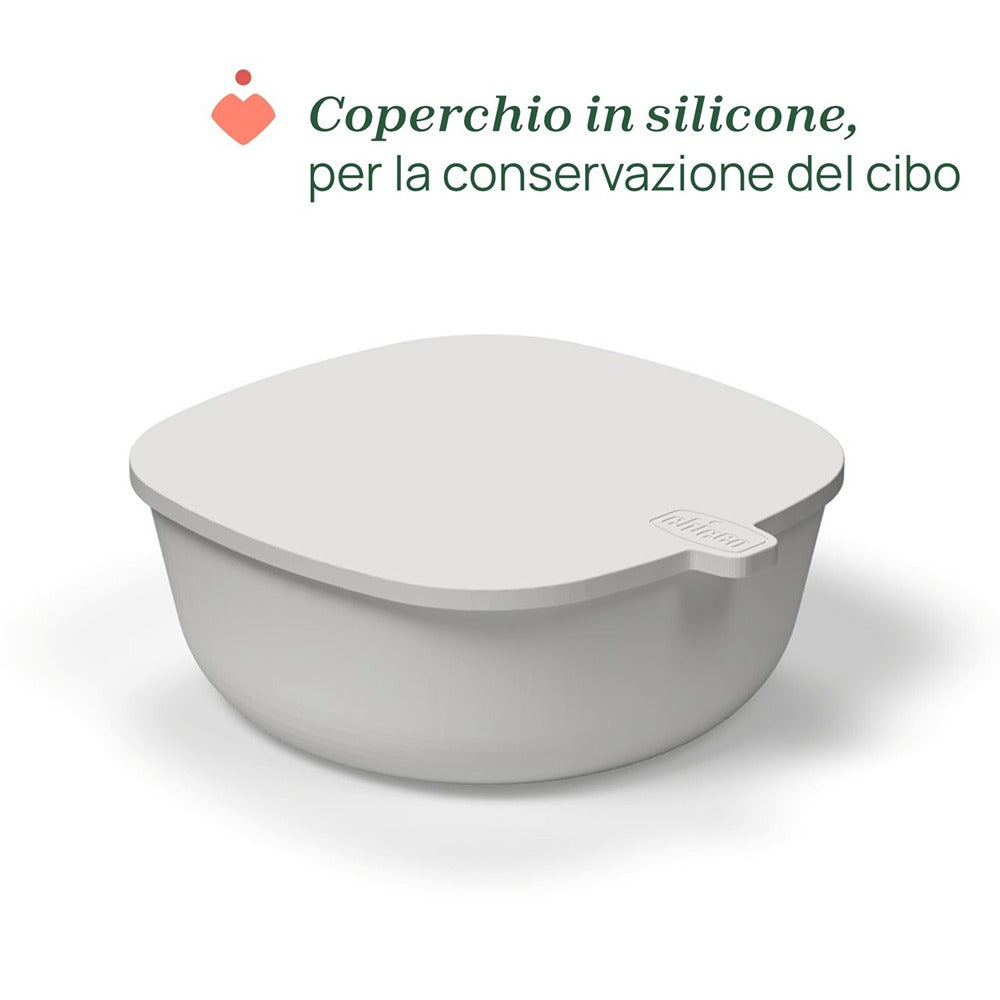 Chicco Ciotola Con Coperchio In Silicone Rosa 6+ Mesi