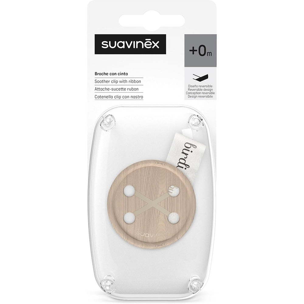 Suavinex Birdies Clip Portaciuccio In Tessuto Neutro