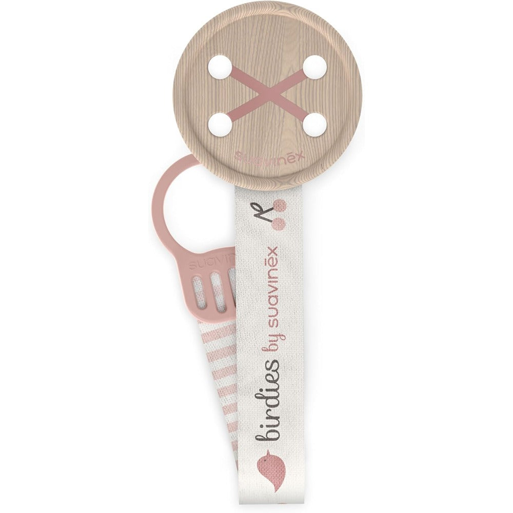 Suavinex Birdies Clip Portaciuccio In Tessuto Rosa