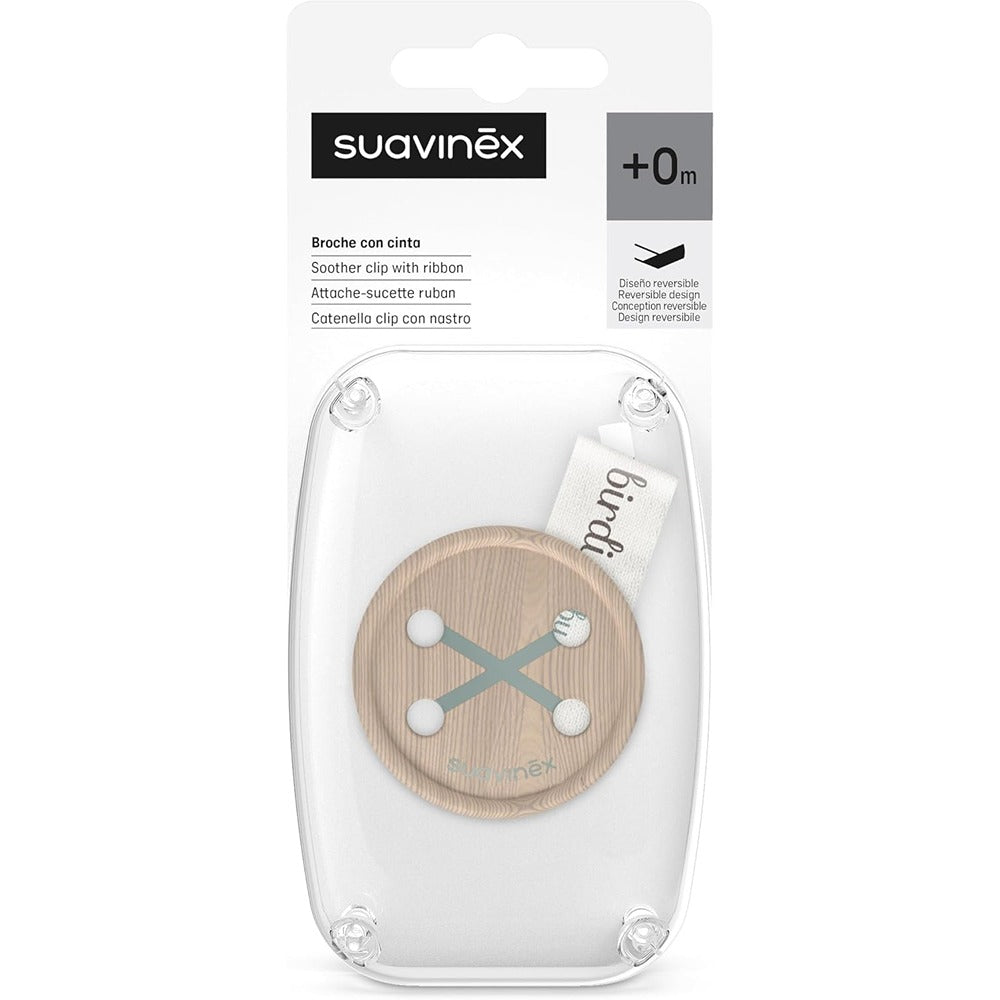 Suavinex Birdies Clip Portaciuccio In Tessuto Verde