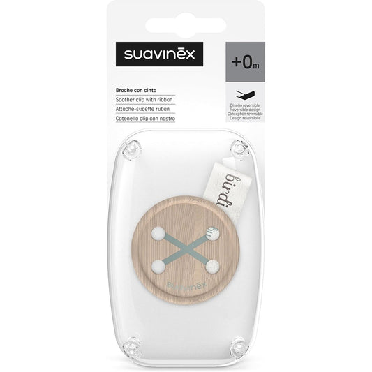 Suavinex Birdies Clip Portaciuccio In Tessuto Verde