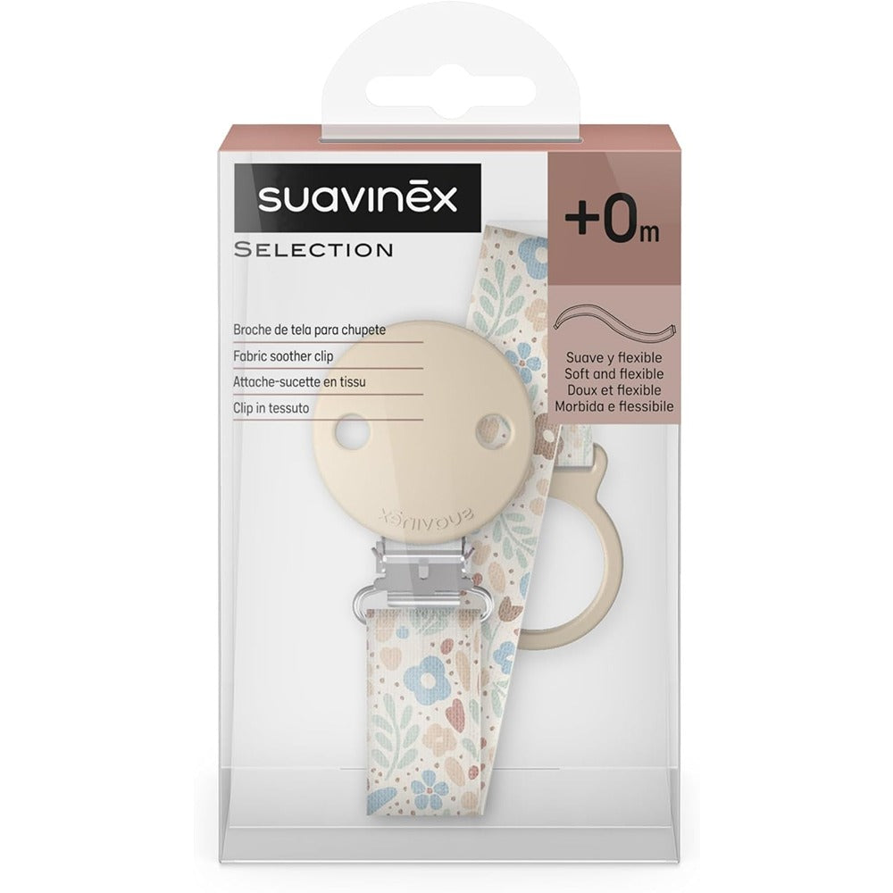Suavinex Wonder Clip Portaciuccio In Tessuto Design Liberty Beige