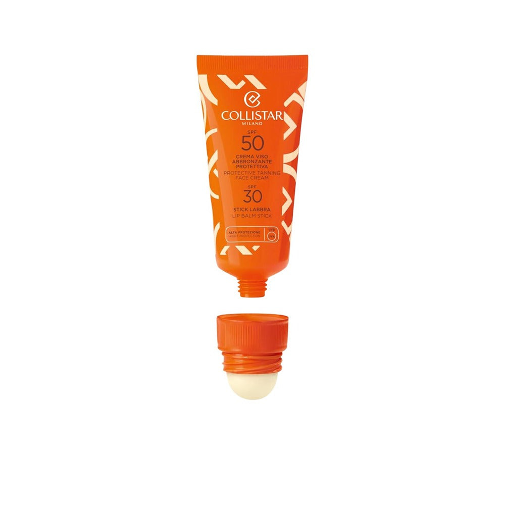 Collistar Crema Viso Abbronzante Protettiva SPF50 + Stick Labbra SPF30