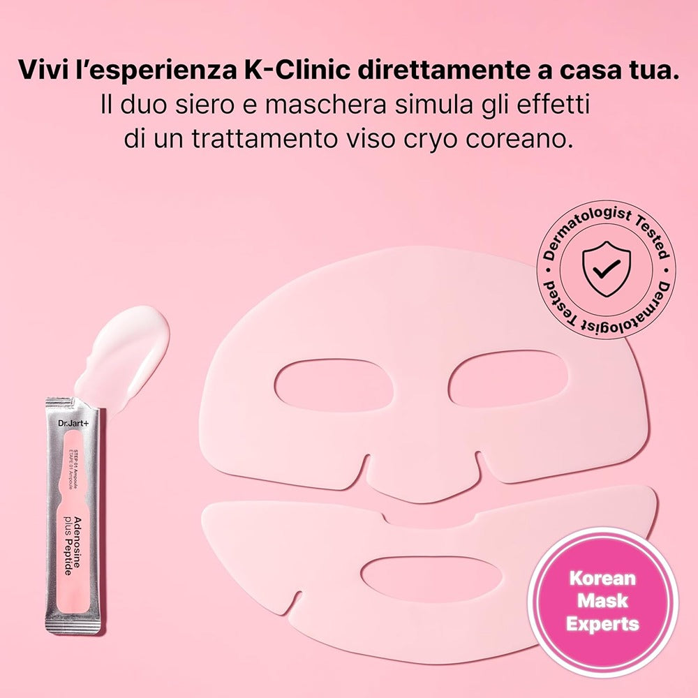 Dr,Jart+ Cryo Rubber Firming Hydrogel Mask Kit With Adenosine - Maschera Idrogel Rassodante Con Adenosina