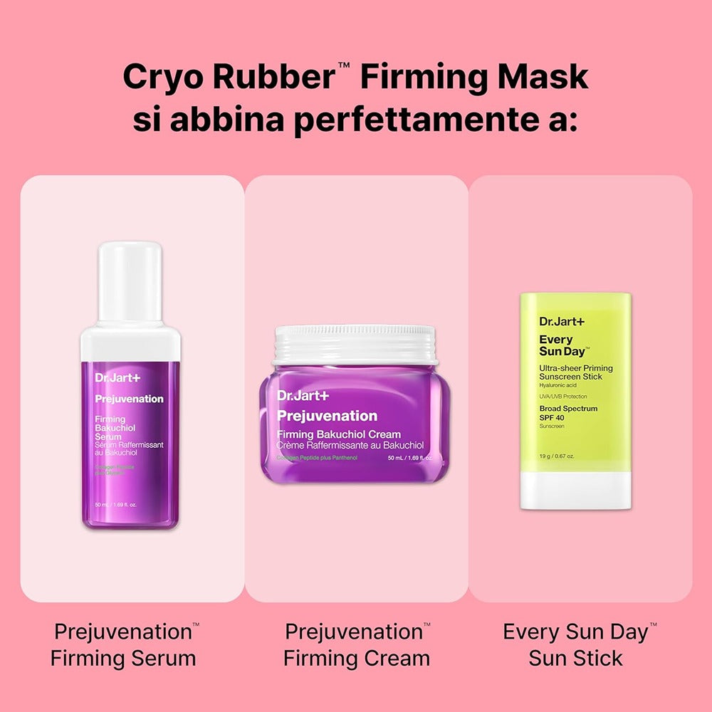 Dr,Jart+ Cryo Rubber Firming Hydrogel Mask Kit With Adenosine - Maschera Idrogel Rassodante Con Adenosina
