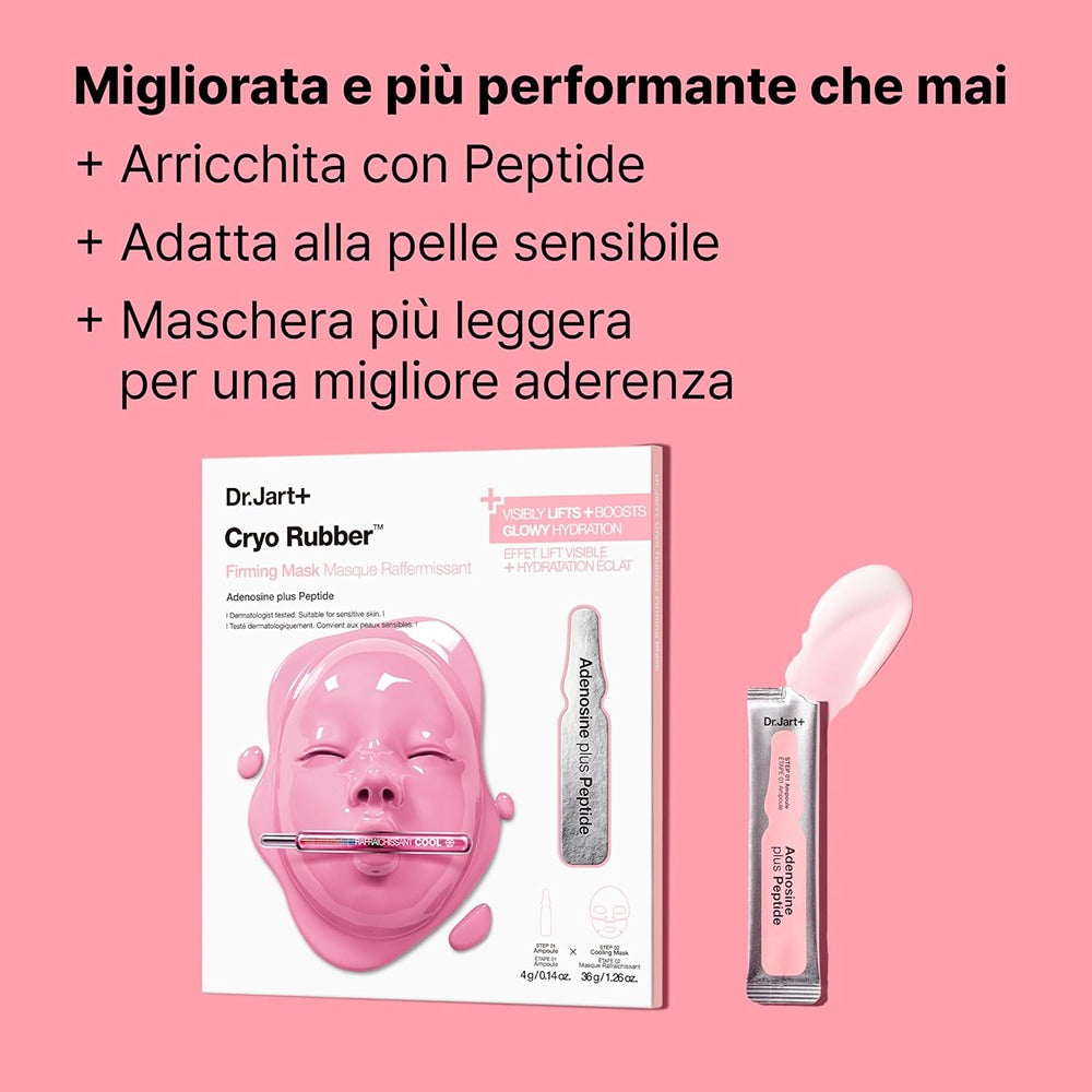 Dr,Jart+ Cryo Rubber Firming Hydrogel Mask Kit With Adenosine - Maschera Idrogel Rassodante Con Adenosina