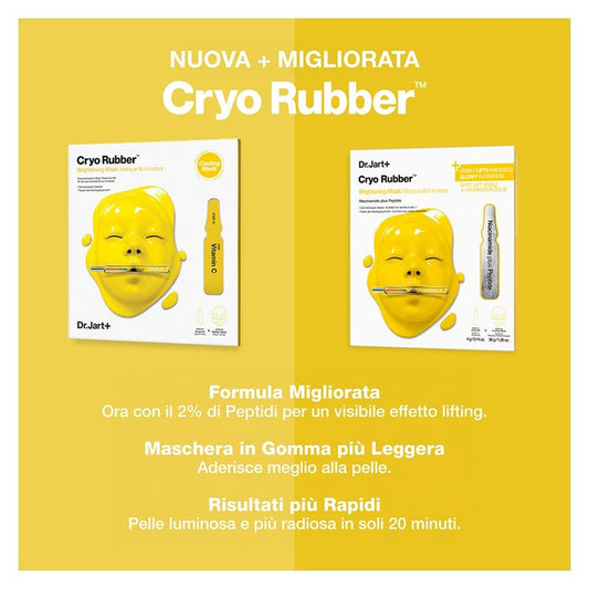 Dr.Jart+ Cryo Rubber Brightening Hydrogel Mask with Niacinamide - Maschera Idrogel Illuminante Con Niacinamide