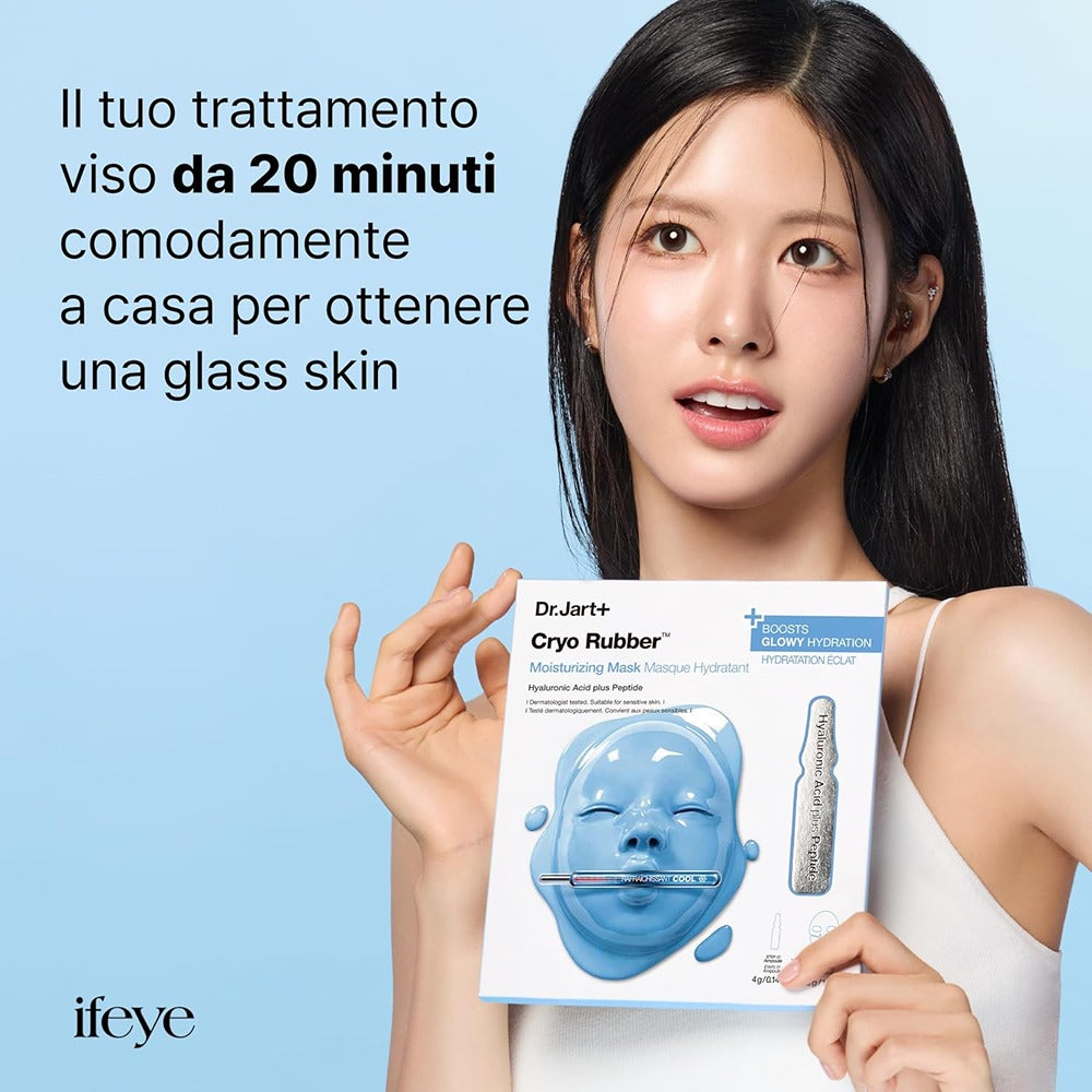 Dr.Jart+ Cryo Rubber Moisturizing Hydrogel Mask With Hyaluronic Acid - Maschera Idrogel Idratante Con Acido Ialuronico