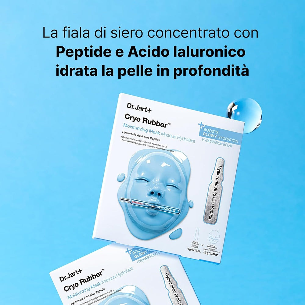 Dr.Jart+ Cryo Rubber Moisturizing Hydrogel Mask With Hyaluronic Acid - Maschera Idrogel Idratante Con Acido Ialuronico
