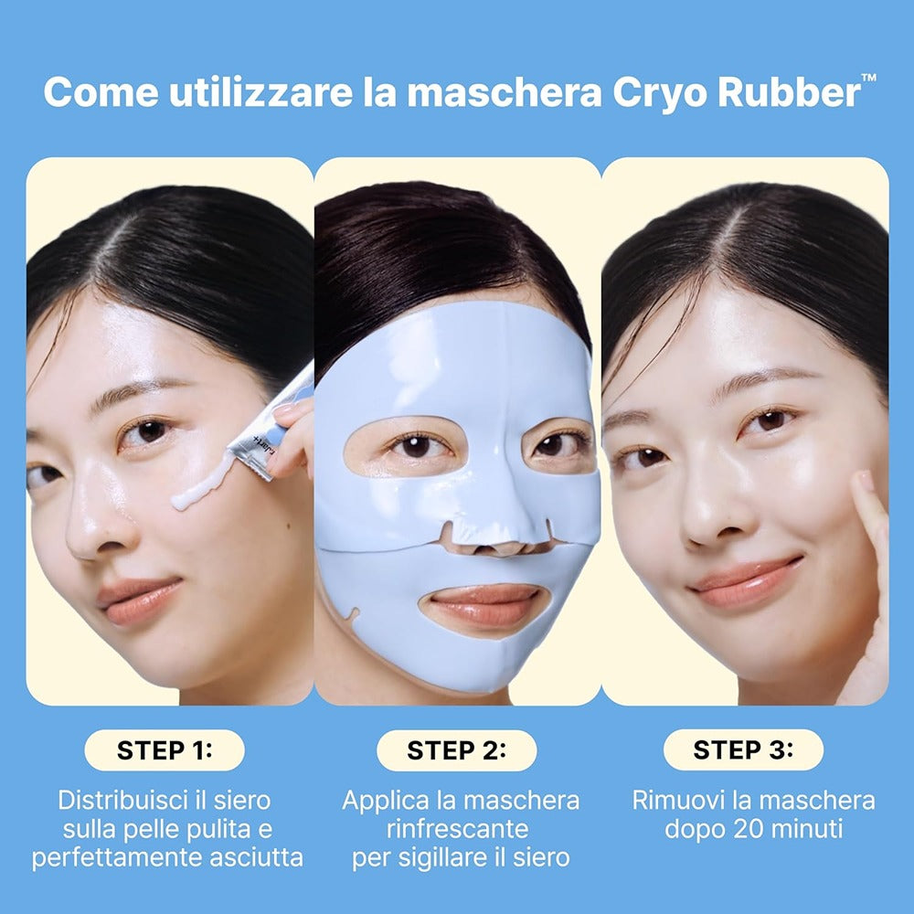 Dr.Jart+ Cryo Rubber Moisturizing Hydrogel Mask With Hyaluronic Acid - Maschera Idrogel Idratante Con Acido Ialuronico