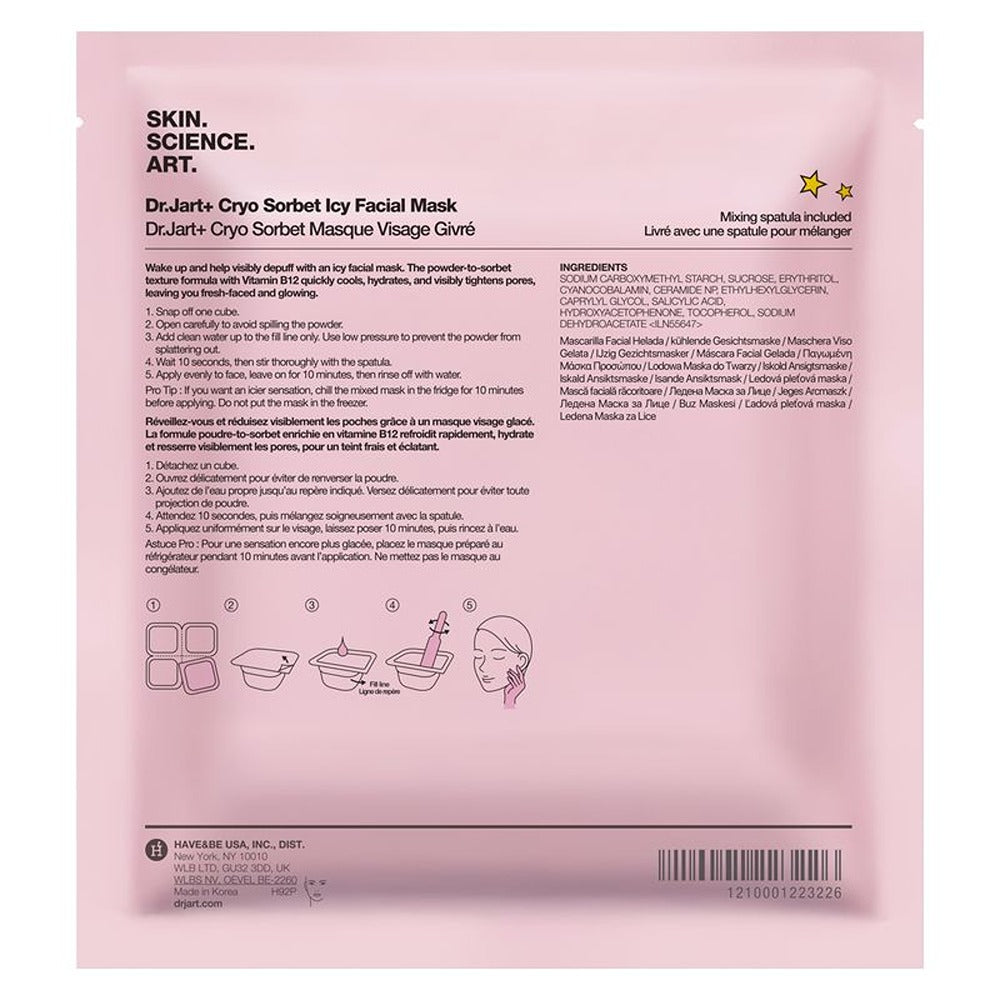 Dr.Jart+ Cryo Sorbet Icy Facial Mask - Maschera Viso