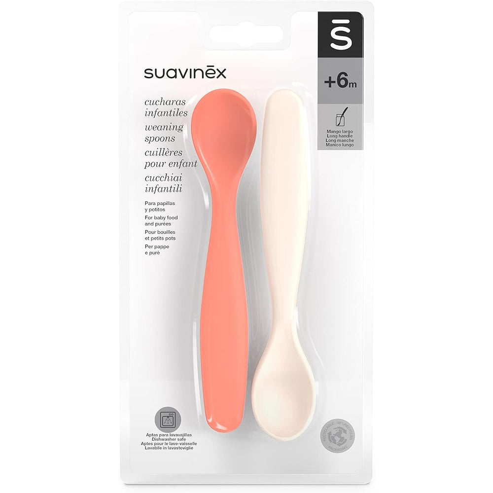 Suavinex Go Natural Set 2 Cucchiai Arancio 6+ Mesi
