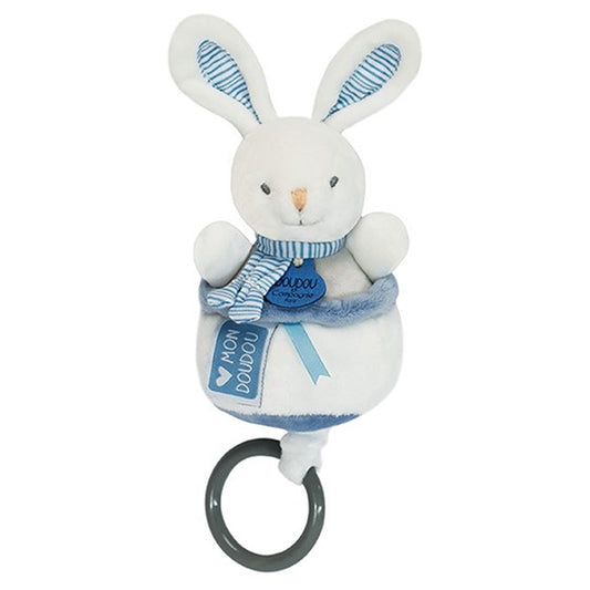 Doudou Et Compagnie Carillon Coniglietto Di Peluche Blu