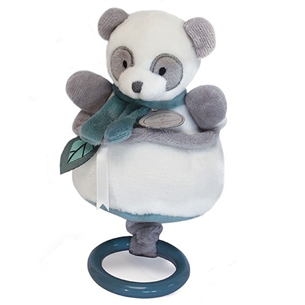 Doudou Et Compagnie Carillon Panda Di Peluche Grigio
