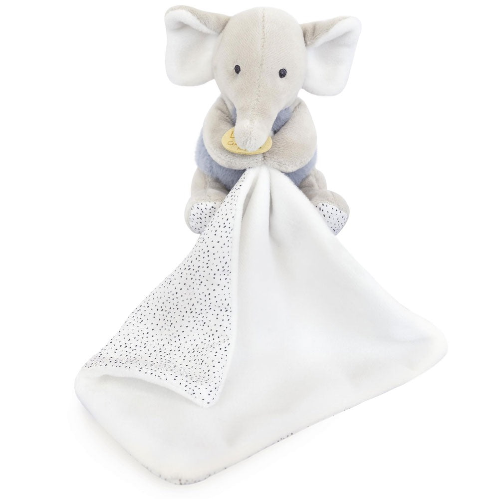 Doudou Et Compagnie Doudou Fazzoletto Con Elefante Blu