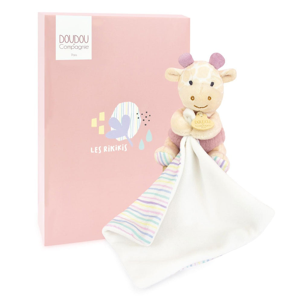 Doudou Et Compagnie Doudou Fazzoletto Con Giraffa Rosa