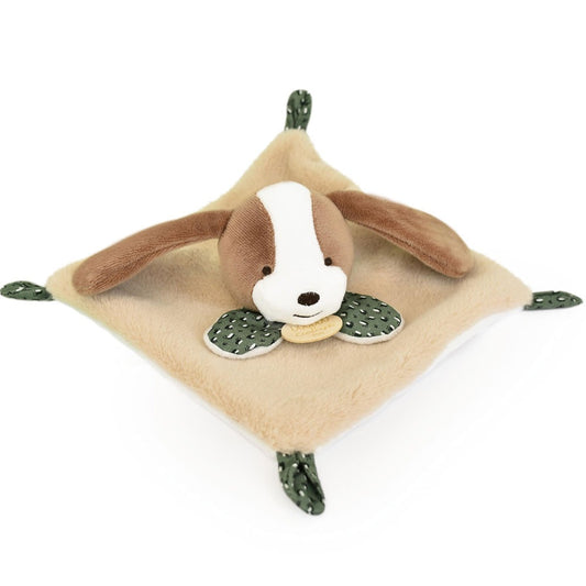 Doudou Et Compagnie Doudou Piatto Con Peluche Cagnolino Beige E Marrone