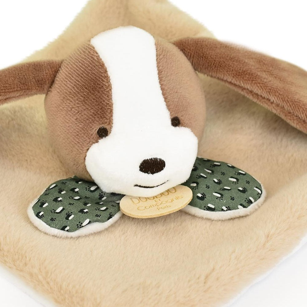 Doudou Et Compagnie Doudou Piatto Con Peluche Cagnolino Beige E Marrone
