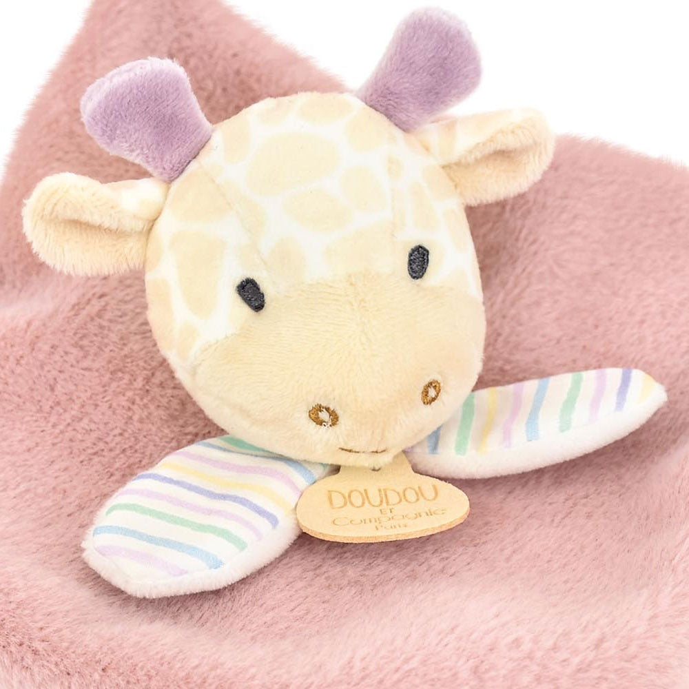 Doudou Et Compagnie Doudou Piatto Con Peluche Giraffa Rosa