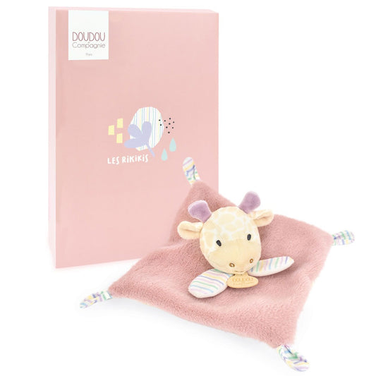 Doudou Et Compagnie Doudou Piatto Con Peluche Giraffa Rosa