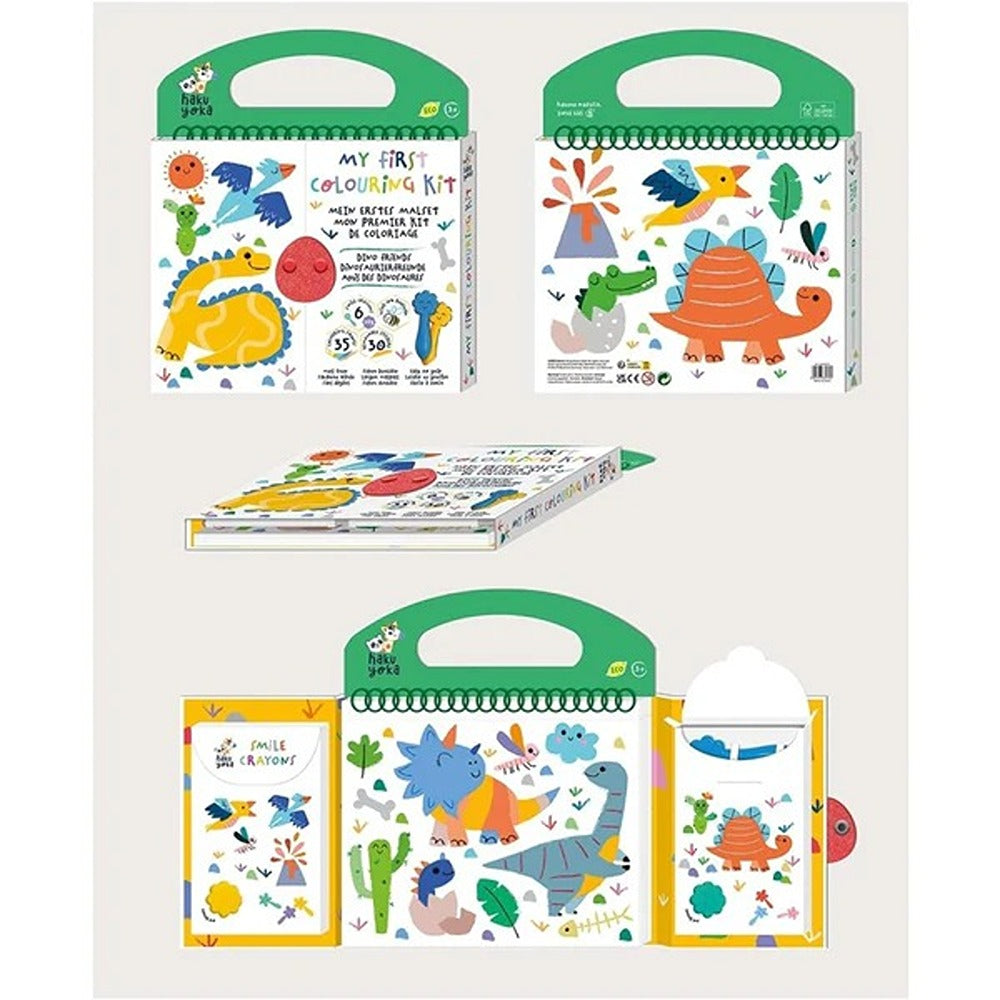 Haku Yoka My First Colouring Kit - Il Mio Primo Kit Da Colorare Amici Dinosauri