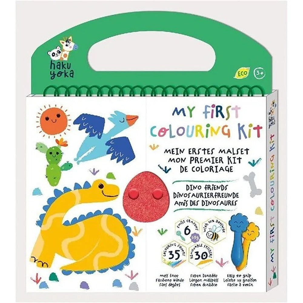 Haku Yoka My First Colouring Kit - Il Mio Primo Kit Da Colorare Amici Dinosauri