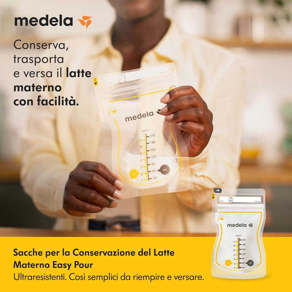 Medela Easy Pour Sacche Per La Conservazione Del Latte Materno 25 Pezzi