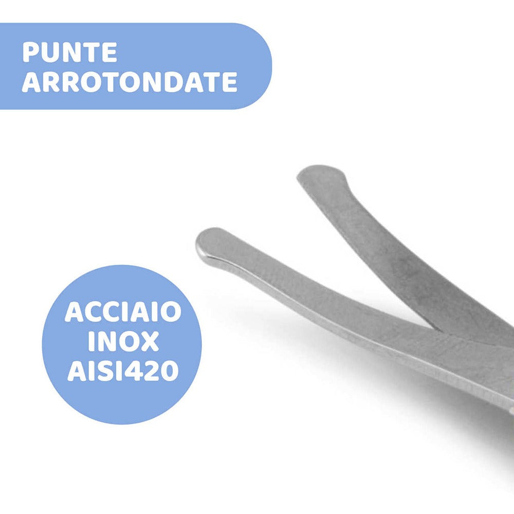 Chicco Forbicine Punta Arrotondata Azzurre