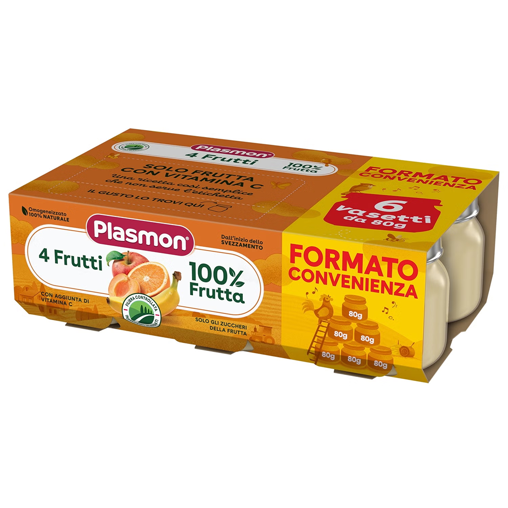 Plasmon Omogeneizzato Frutta Mista 6x80 gr