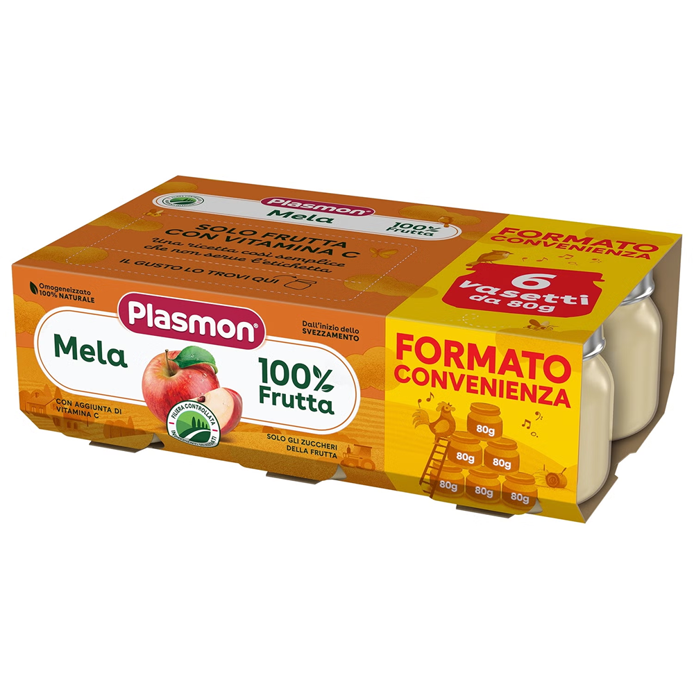 Plasmon Omogeneizzato Frutta Mela 6x80 gr