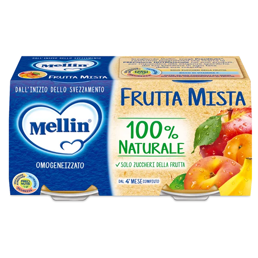 Mellin Omogeneizzato Frutta Mista 2x100 gr