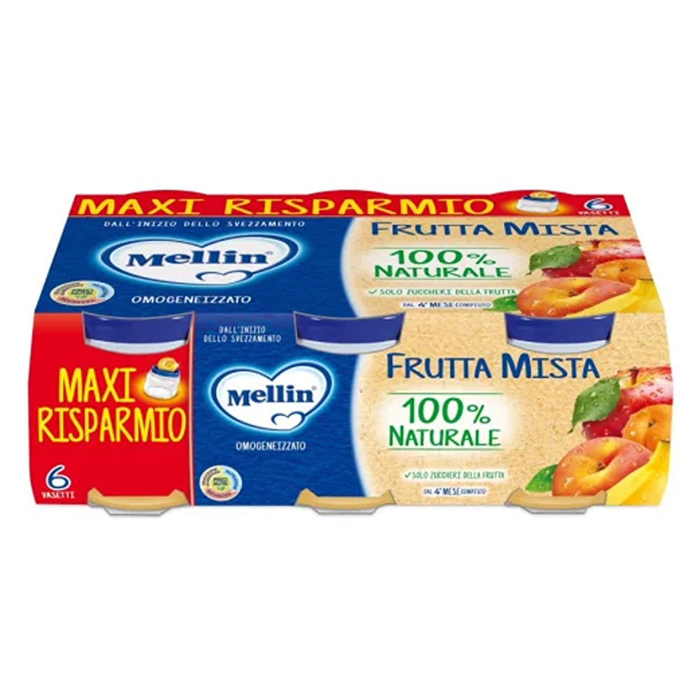 Mellin Omogeneizzato Frutta Mista 6x100 gr