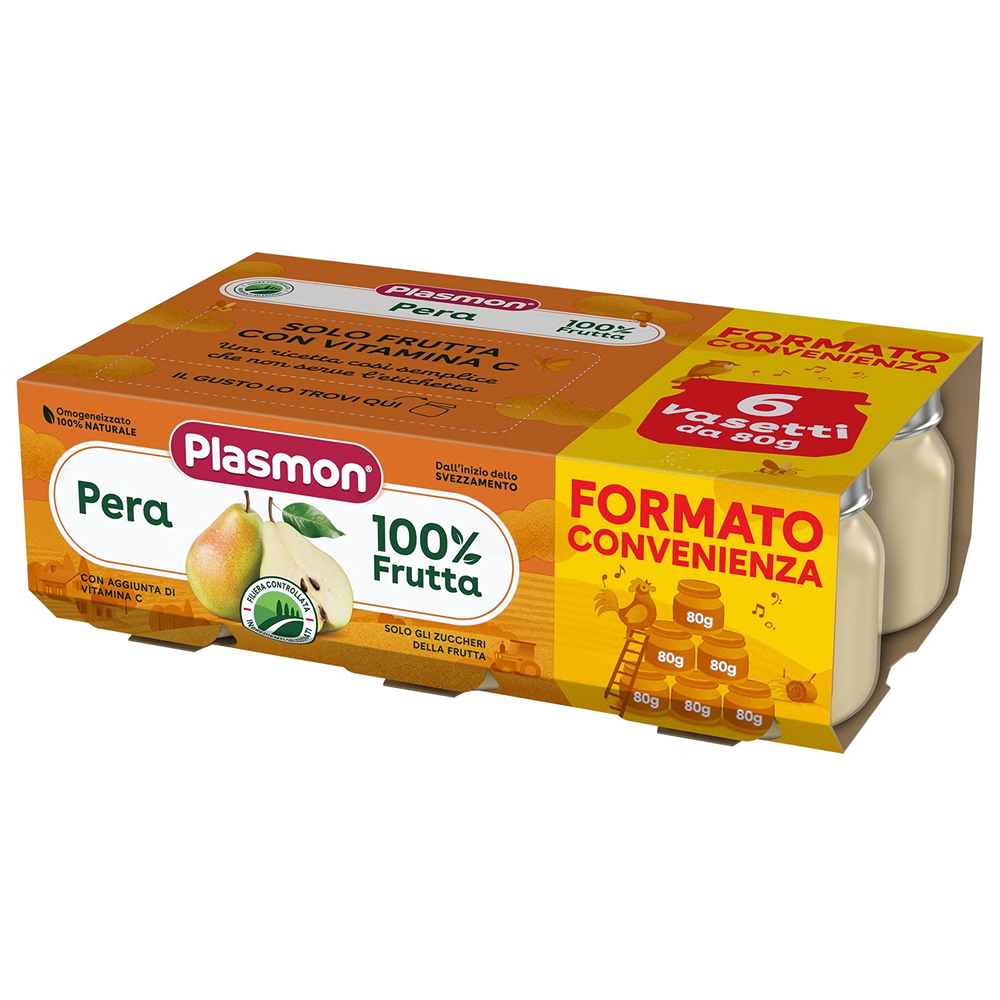 Plasmon Omogeneizzato Frutta Pera 6x80 gr