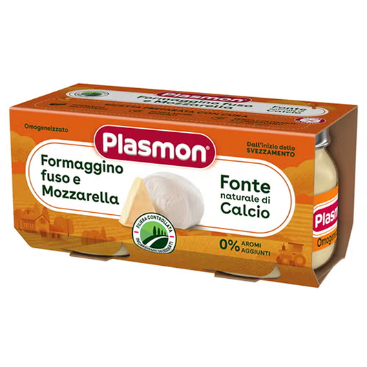 Plasmon Omogeneizzato Formaggino Fuso E Mozzarella 2x80 gr