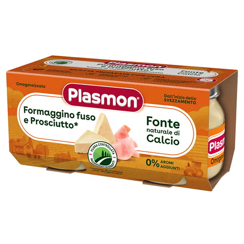Plasmon Omogeneizzato Formaggino Fuso E Prosciutto 2x80 gr