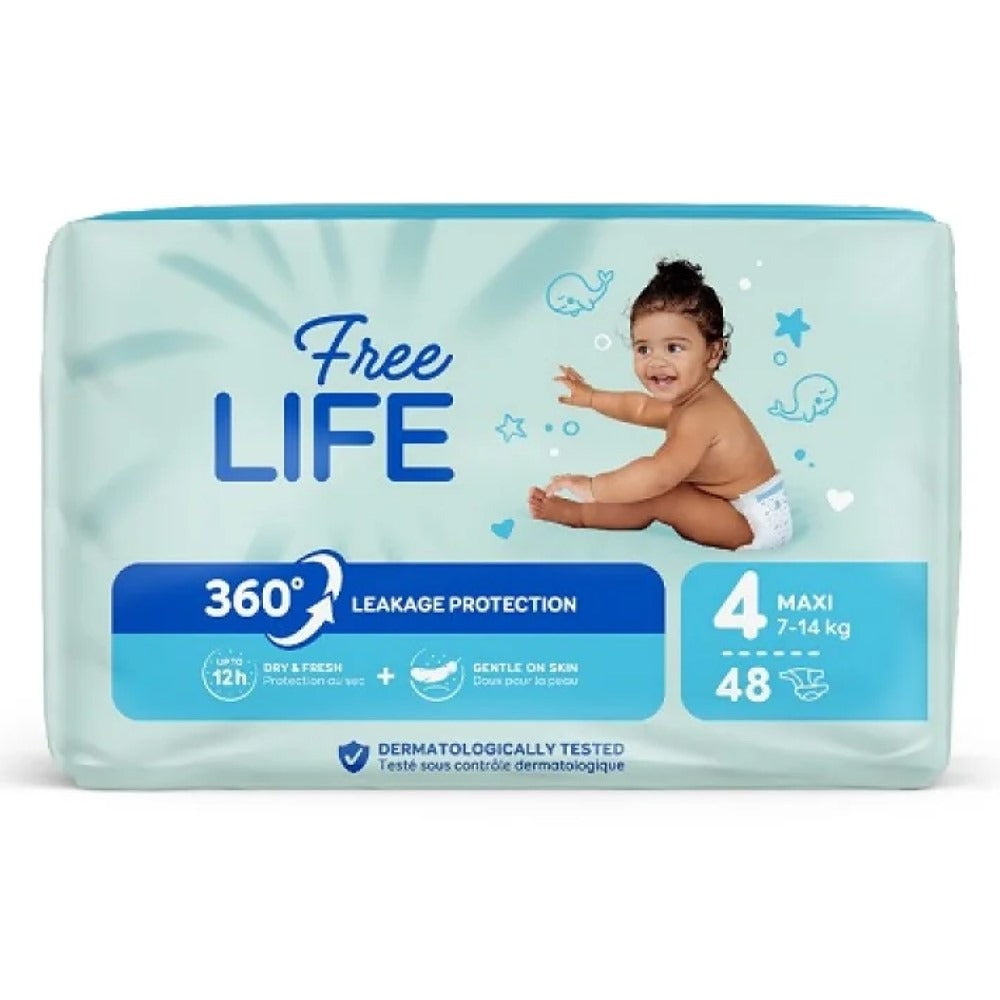 Bébé Cash Premium Freelife Pannolini 4 Maxi 7-14 kg 48 Pezzi