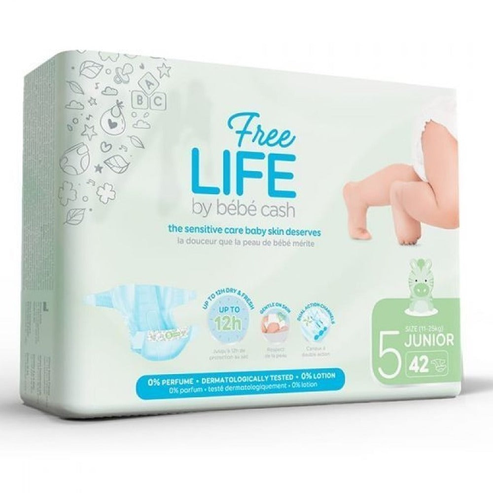 Bébé Cash Premium Freelife Pannolini 5 Junior 11-16 kg 42 Pezzi