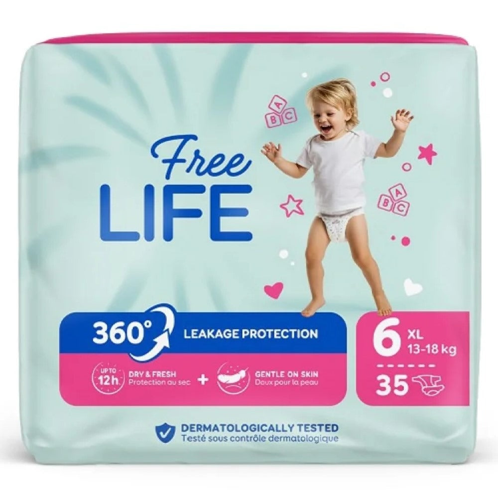 Bébé Cash Premium Freelife Pannolini 6 XL 13-18 kg 35 Pezzi